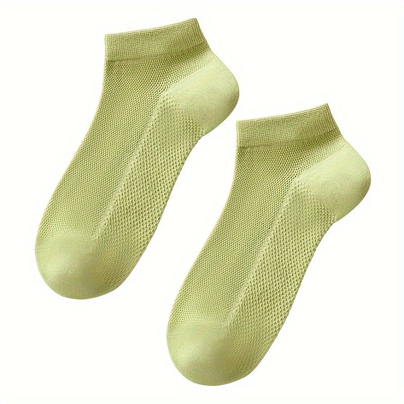 Women's Breathable Socks 7 Pairs - Light and Sweat-absorbing Deodorant Mesh Blend, Comfortable Shoes for Spring and Summer Casual Wear | Short Design | Moisture-wicking Fabric
