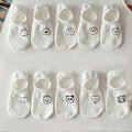 10\u002F20 Pairs of Women'S Cartoon Pattern Low-Cut Invisible Socks, Summer Anti-Slip Short Style, Fiber And Fabric