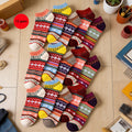 15 Pairs of Retro Ethnic-Style Short Socks for Spring And Summer with Contrasting Patterns, Trendy And Versatile Women'S Socks