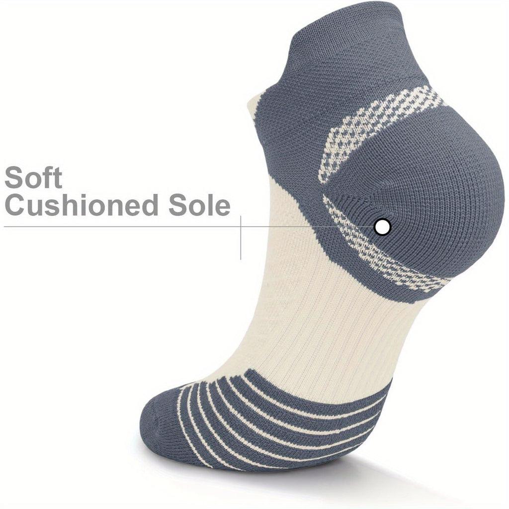 Men's and Women's Ankle Compression Socks 6 Pairs of Low Cut Running Socks