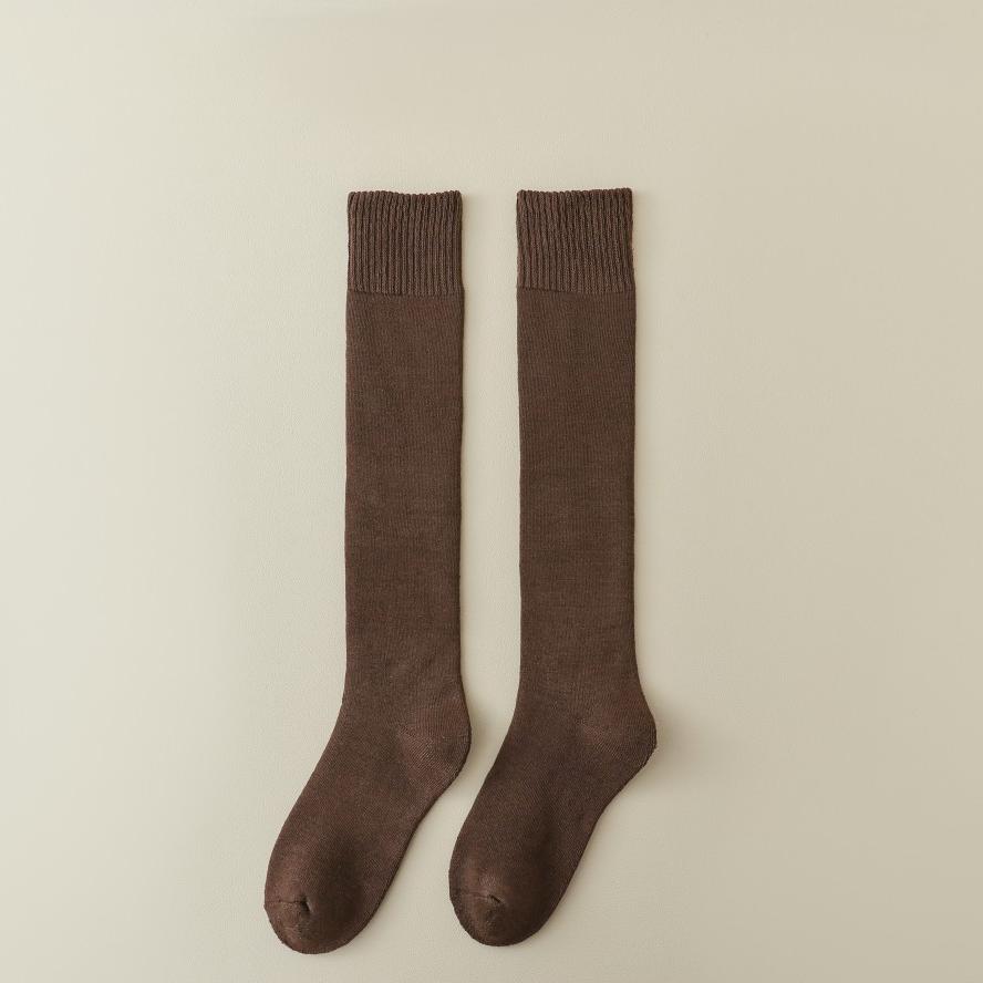 3 Pairs Merino Wool Socks, Women'S Knee-High Socks, Winter Warm