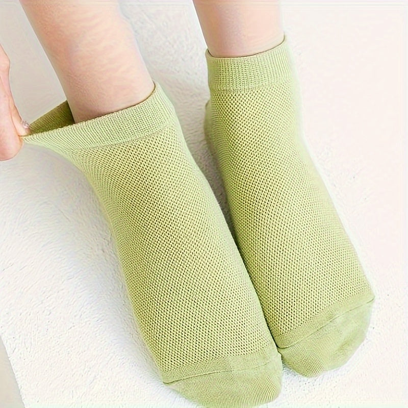 Women's Breathable Socks 7 Pairs - Light and Sweat-absorbing Deodorant Mesh Blend, Comfortable Shoes for Spring and Summer Casual Wear | Short Design | Moisture-wicking Fabric