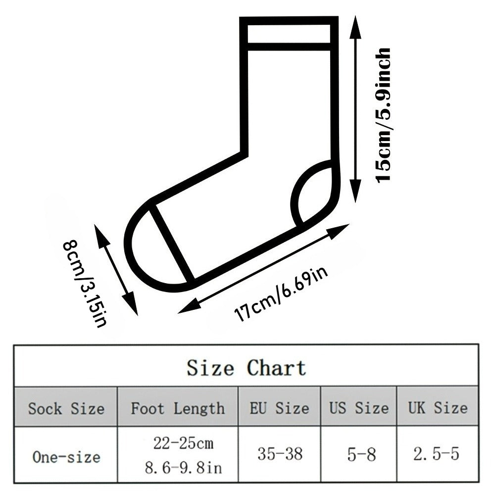 5 Pairs of Winter Thickened Heart Socks, Women's Autumn and Winter Thick Towel Socks, White Warm Mid-Calf Socks, Simple Versatile Mid-Calf Socks