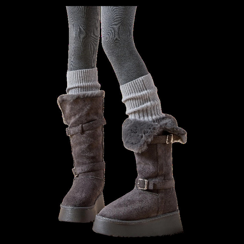 Women' Thickened Warm Sock Covers Suitable for Boots - Winter Calf Covers, Long Tube, Machine Washable Weather Socks for Snow Boots, Outdoor Activities & Daily Wear (Winter)