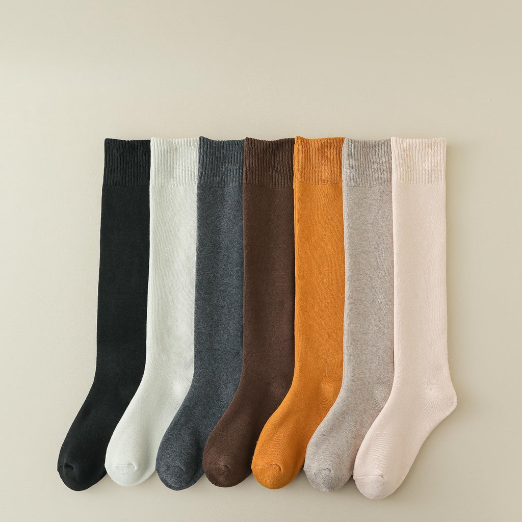 3 Pairs Merino Wool Socks, Women'S Knee-High Socks, Winter Warm