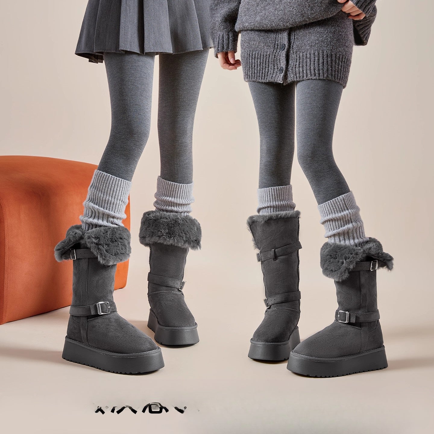 Women' Thickened Warm Sock Covers Suitable for Boots - Winter Calf Covers, Long Tube, Machine Washable Weather Socks for Snow Boots, Outdoor Activities & Daily Wear (Winter)