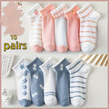5 Pairs\u002F10 Pairs of Women'S Floral Short Socks for Spring And Summer, Comfortable, Cute, Sweet, Breathable, And Versatile