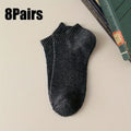 8 Pairs of Autumn\u002FWinter Short Novelty Solid Color Warm Sweat-Absorbent Simple -Lined Soft Comfortable Unisex Ankle Socks